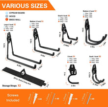 Load image into Gallery viewer, Versatile Wall-Mount Garage Hook Set with Anti-Slip &amp; Rust Resistant Features