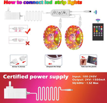 Load image into Gallery viewer, Long 82ft Bluetooth LED Strip Lights - Dimmable RGB Lights for Parties &amp; Decor