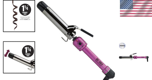 8ft Professional Titanium Curling Iron - Lightweight, Safe & Effective Styling