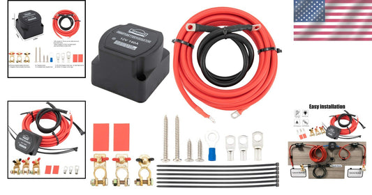 12V 140 Amp Dual Battery Isolator & Complete Wiring Kit for Easy Installations
