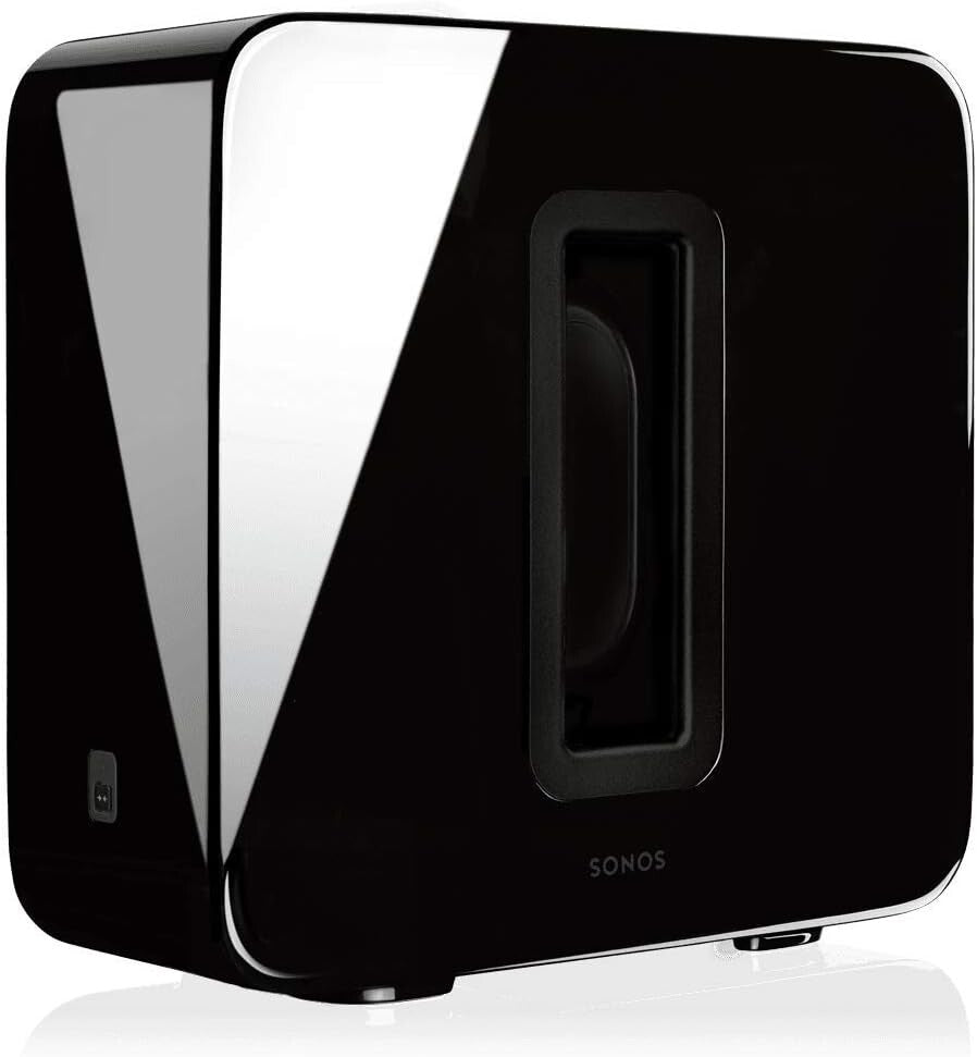 Versatile Wireless Subwoofer in Black - Deep Bass for Home Entertainment