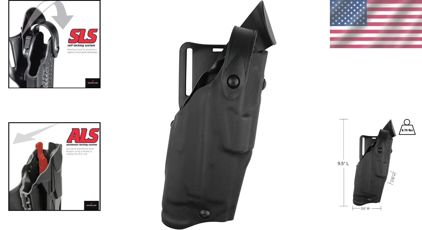 Durable STX Fine Tac Level III Holster for Glock 17/22 - Right Hand Carry