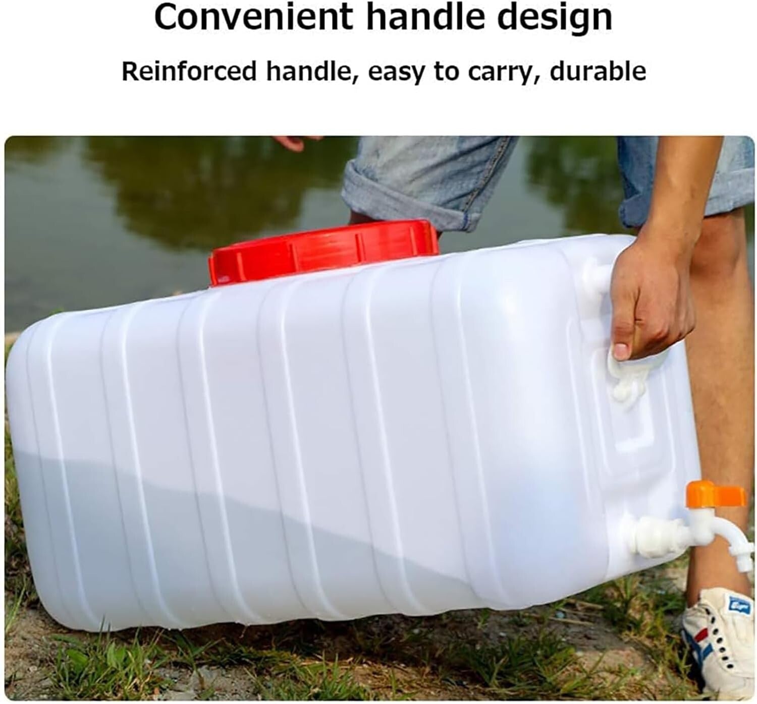 Food-Grade 12 Gallon Water Container with Spigot - Ideal for RVs & Emergency Use