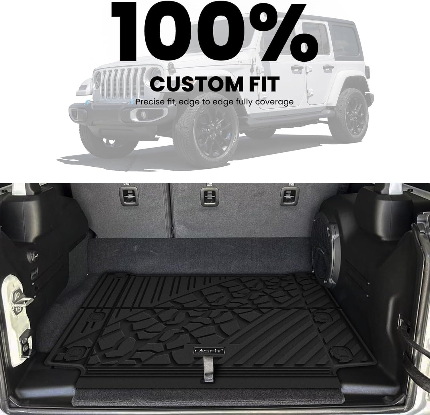 Durable All-Weather Cargo Mat for Jeep Wrangler Unlimited 4XE 2021-2025 Edition