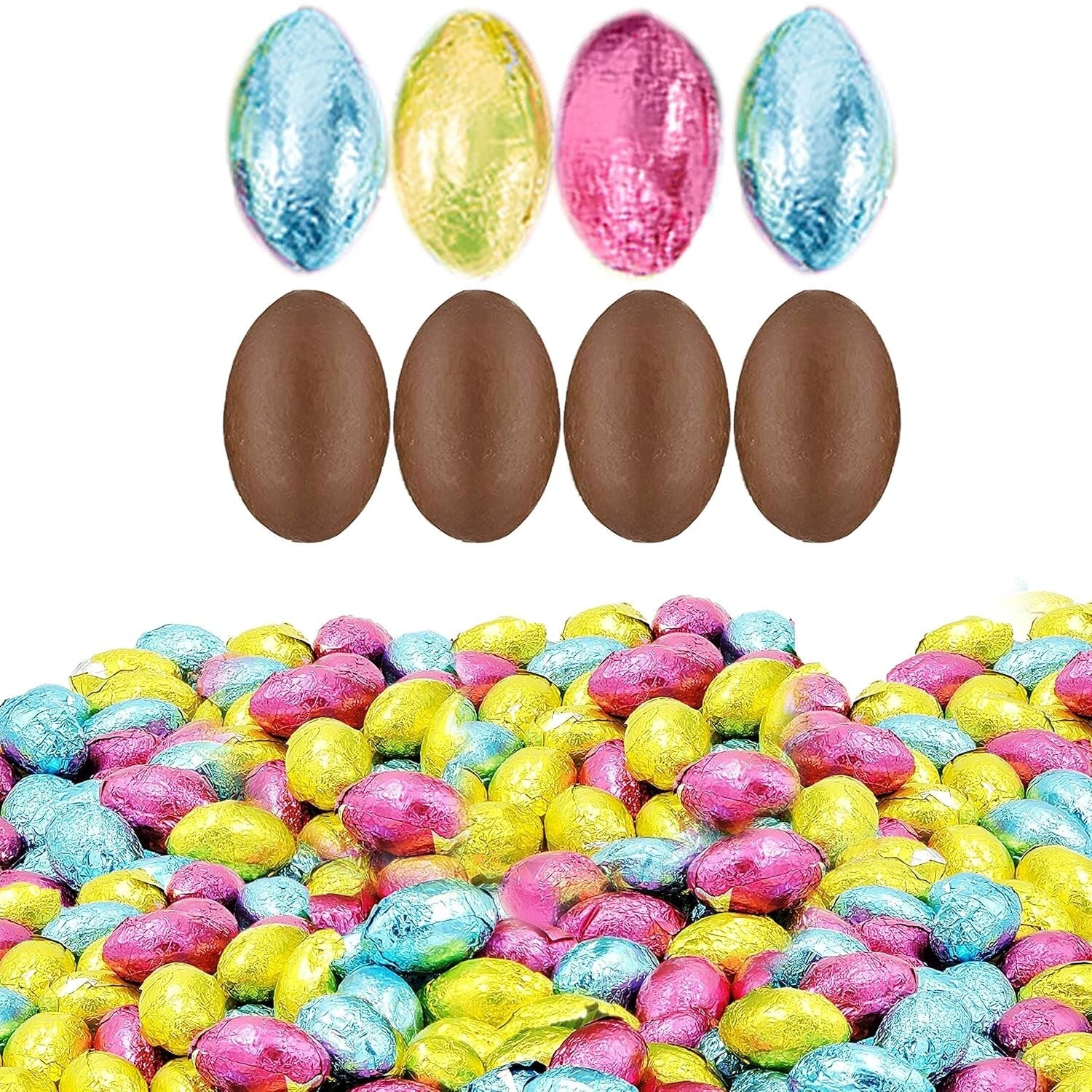 5 Pounds of Delight - Foil Wrapped Milk Chocolate Eggs for Easter Celebrations