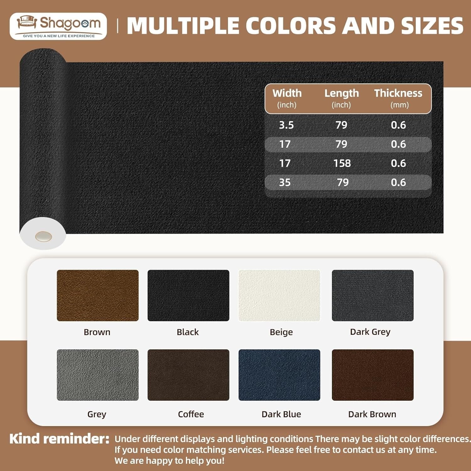 Self-Adhesive Suede Repair Patch - 17X158 Inches for Furniture and Clothing