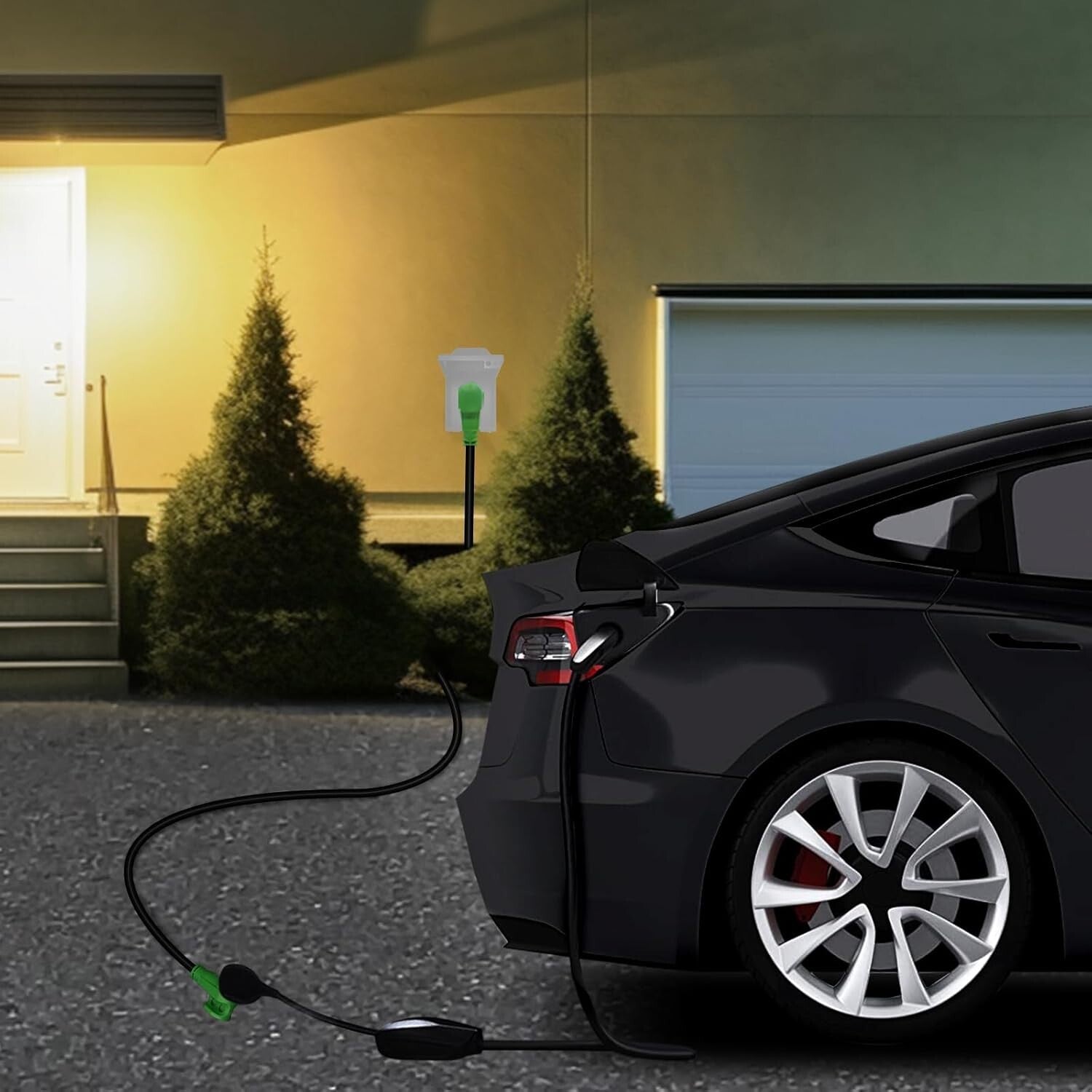 Flexible 50 Amp RV/EV Extension Cord with LED Power Indicator & Strap – 15 Ft