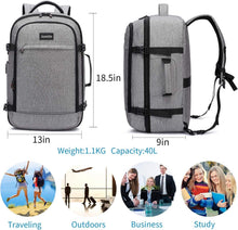 Load image into Gallery viewer, Premium 40L Laptop Travel Backpack with 3 Packing Cubes - Perfect for Weekenders