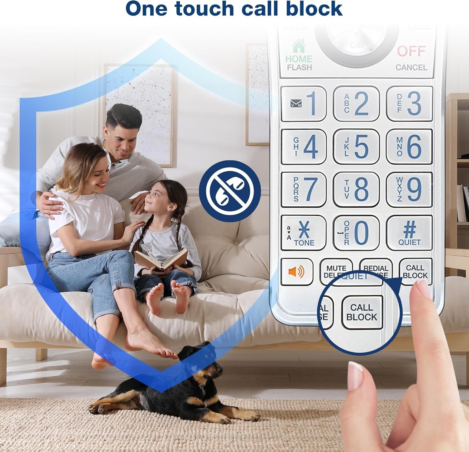 Long Range Cordless Phone System – Bluetooth Connect & Expandable to 12 HS