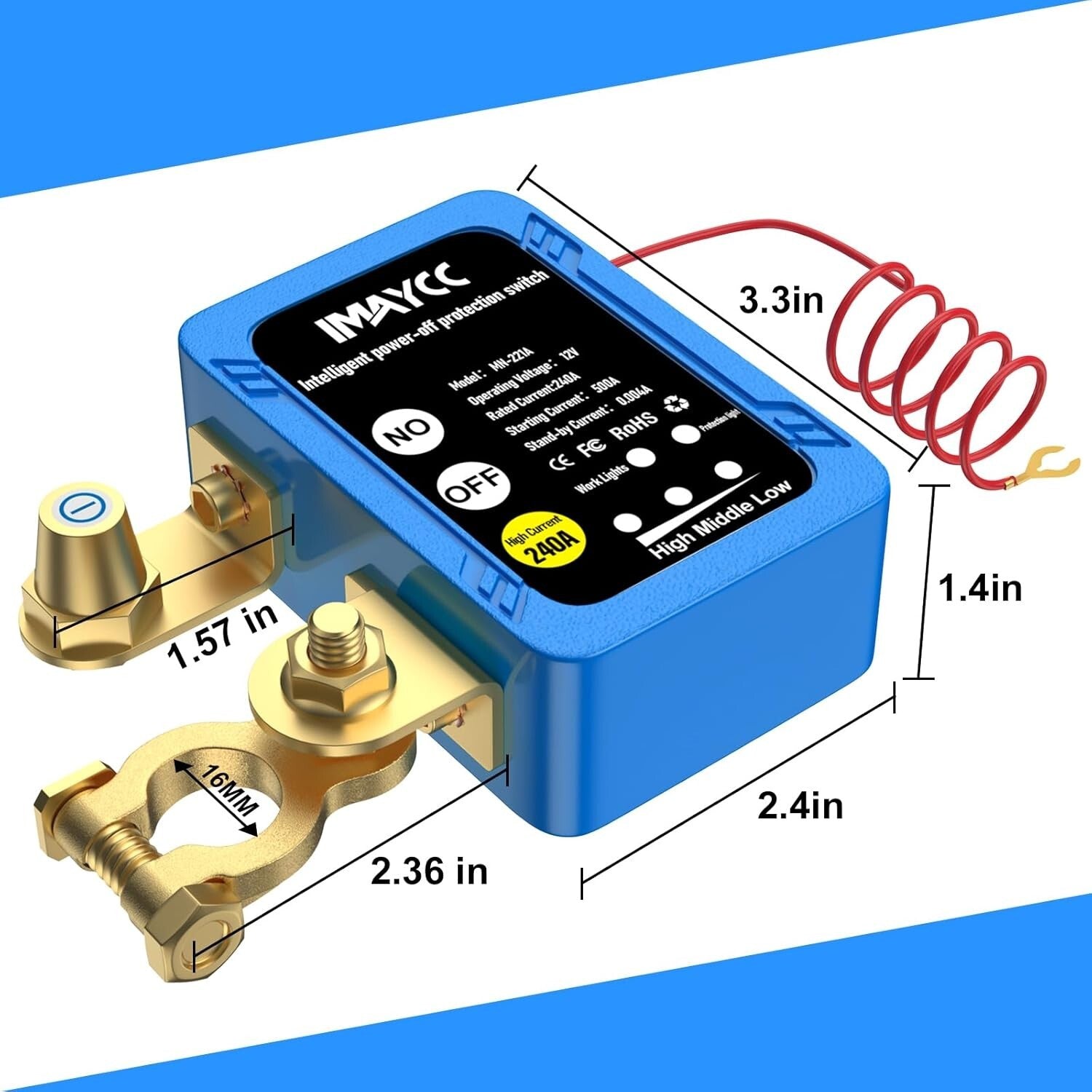 Innovative Remote-Controlled Battery Disconnect Switch – 240A for Auto, RV, Boat