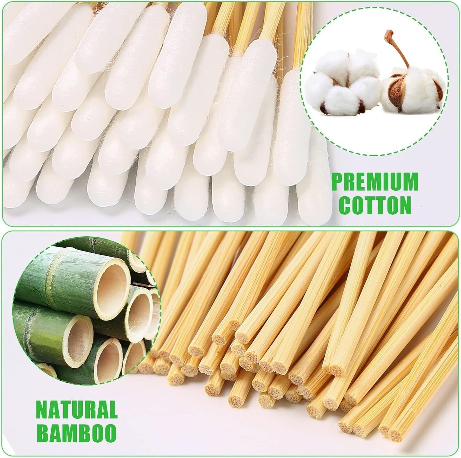 Eco-Friendly Dog Q Tips – 800 Bamboo Cotton Swabs for Safe Ear Cleaning
