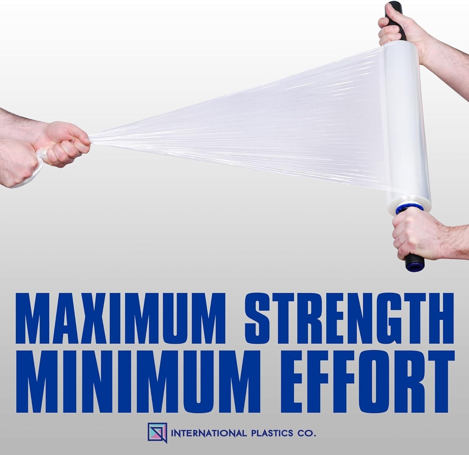 15" Plastic Stretch Film Wrap with Extended Handles - 1200ft Heavy-Duty Pack