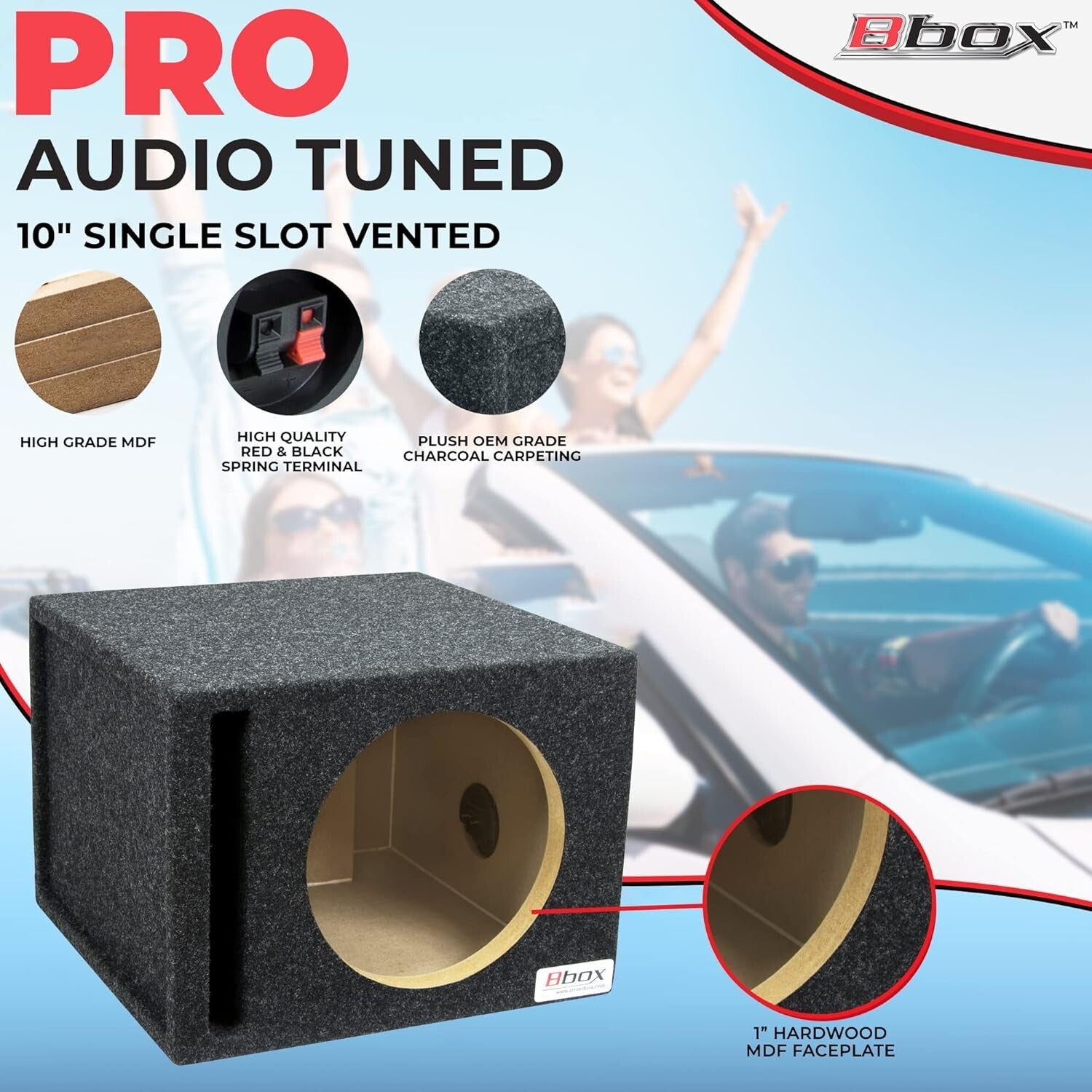 10-Inch Car Subwoofer Box - Airtight Enclosure with Bass Boost for Optimum Sound