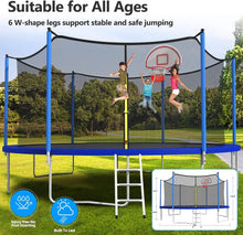 Load image into Gallery viewer, Upgraded 16FT Trampoline for Kids - Includes Sprinkler, Light &amp; Game Hoop