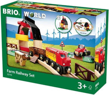 Load image into Gallery viewer, Sustainable Farm Railway Set - 20 Wooden Pieces for Creative Playtime Adventures