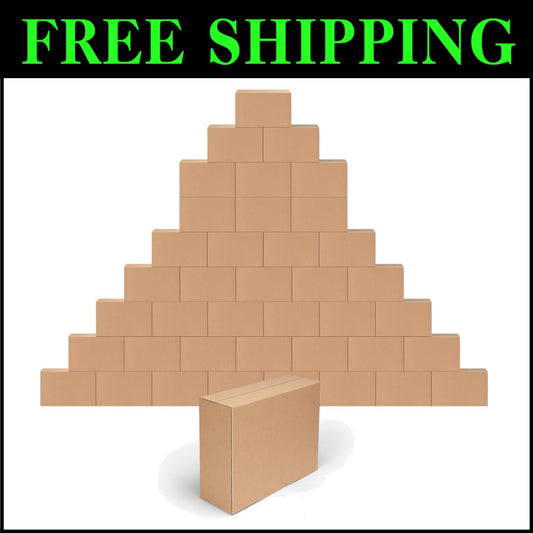 40 Pack Eco-Friendly 12x9x4 Inch Shipping Boxes for Easy Mailing & Moving