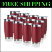 Load image into Gallery viewer, Durable Powder Coated Stainless Steel Tumblers - 20oz, Ideal for Travel