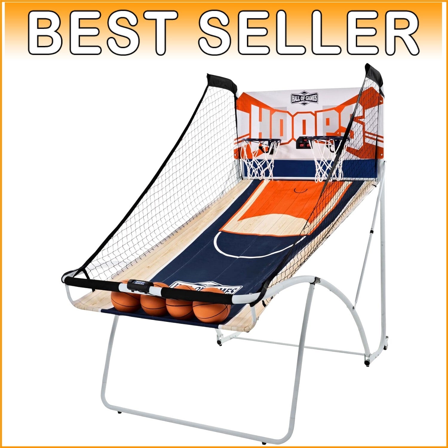 Classic Dual-Shot Indoor Basketball Game with 4 Basketballs - Fun for All Ages