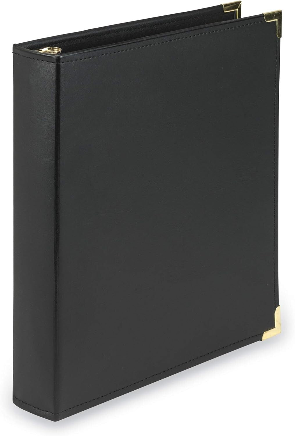 Classic Black Presentation Binder with Brass Round Rings - Holds 325 Sheets