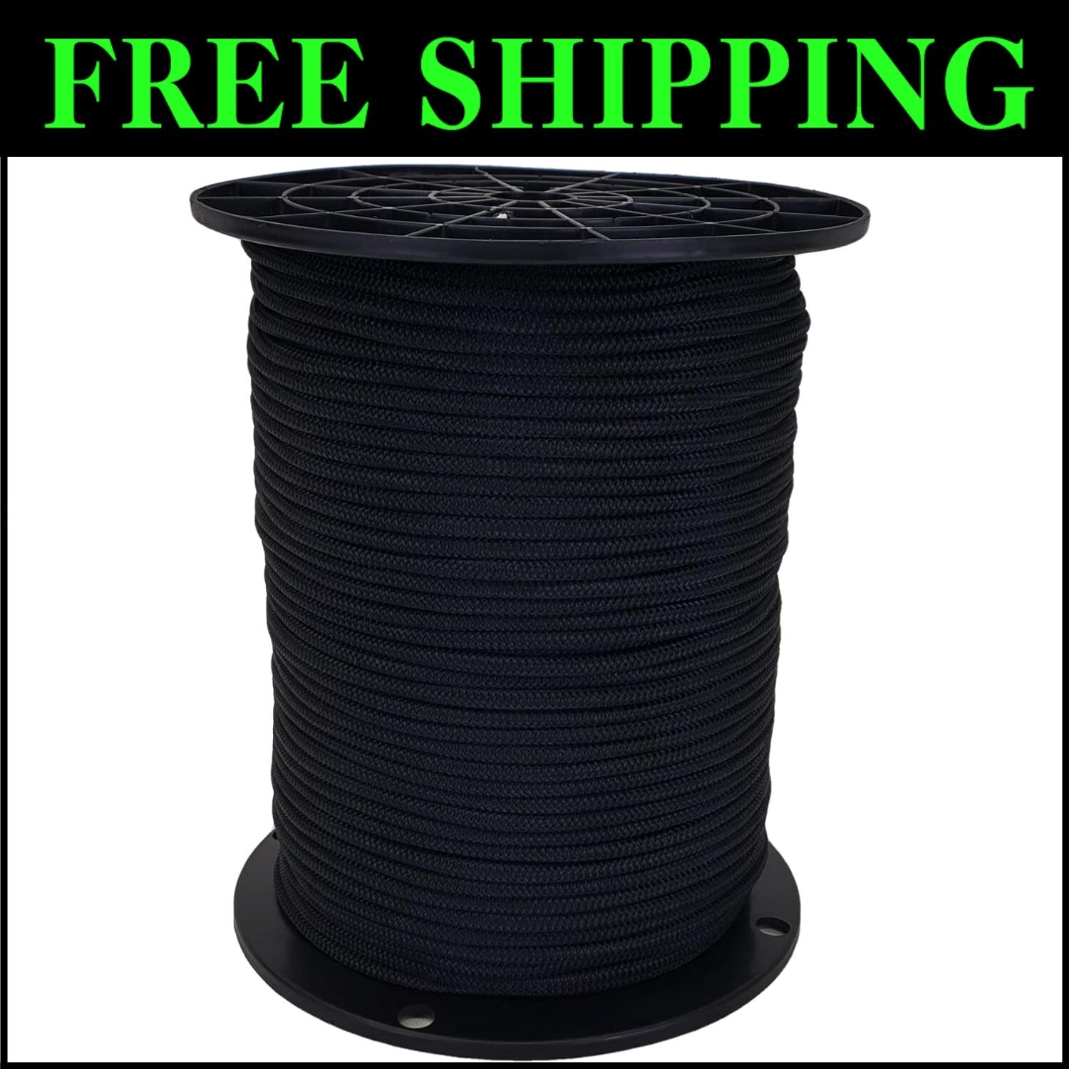 Multipurpose Marine Grade Bungee Cord - 500ft Black Shock Cord for Various Uses