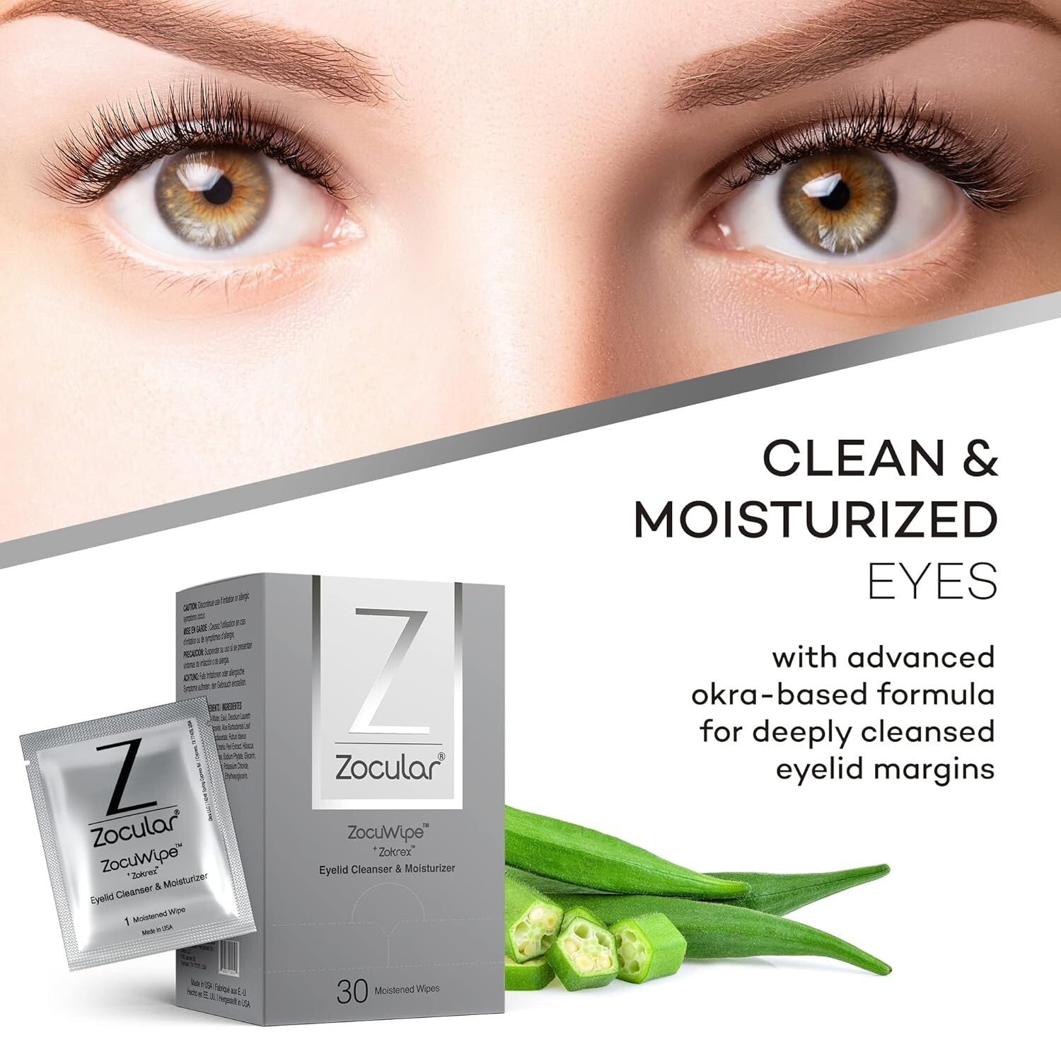 All-in-One ZocuWipe Pads - Effective Moisturizer & Eye Makeup Remover 30ct