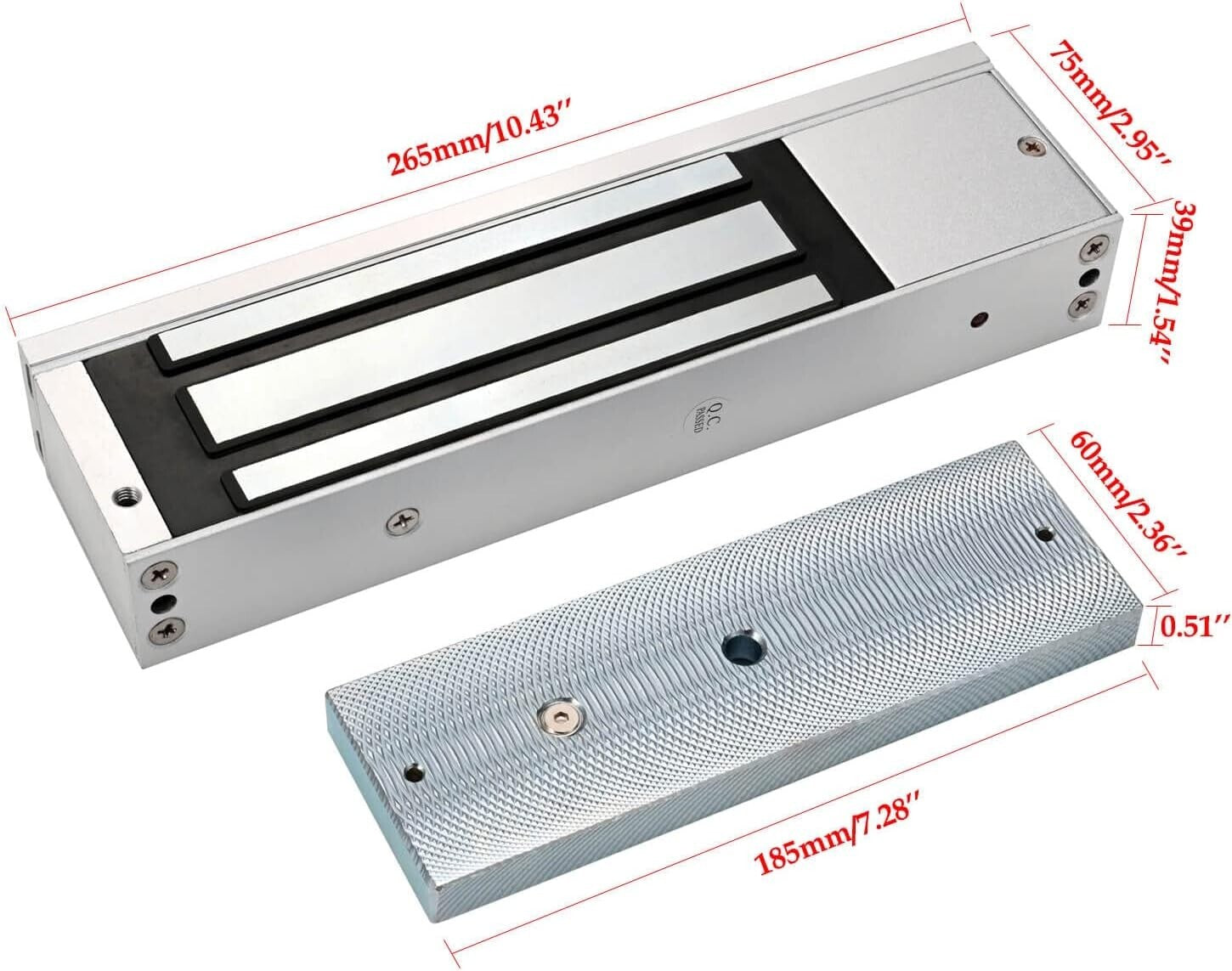 Elegant 500KG Electromagnetic Lock with Armature Plate - Access Control Solution