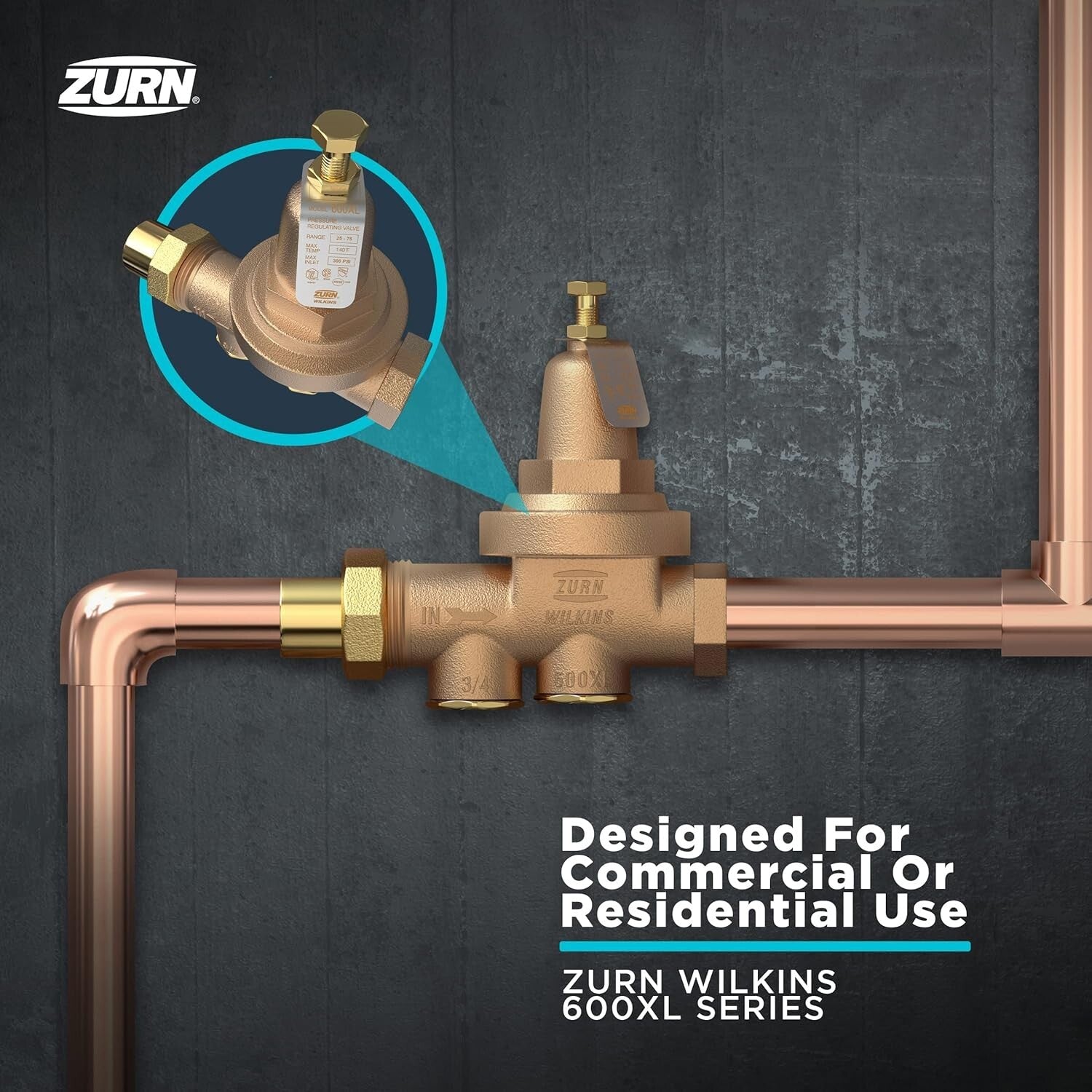 1" 600XL Pressure Reducing Valve - Optimized for Residential & Commercial Use