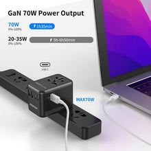 Load image into Gallery viewer, Multi-Port Worldwide Travel Adapter for Smartphones, Laptops and More – 70W GaN