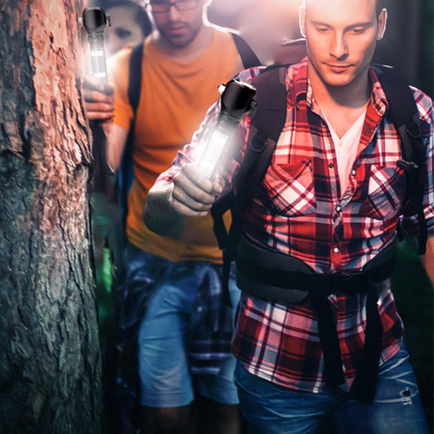 Rechargeable Waterproof Flashlights with 2400mAh Battery - Ideal for Emergencies