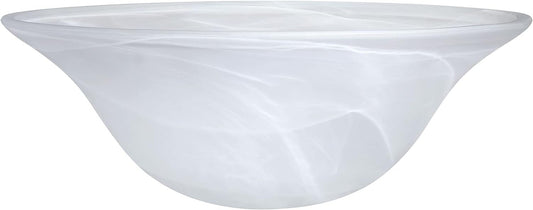 Etched Alabaster Replacement Glass Shade for Torchiere & Pendant Lights - 15.5"