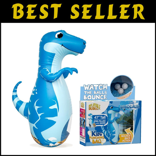 Bounce-Back Action Dinosaur Punching Bag - Kids' 47-Inch Fun Toy for All Parties