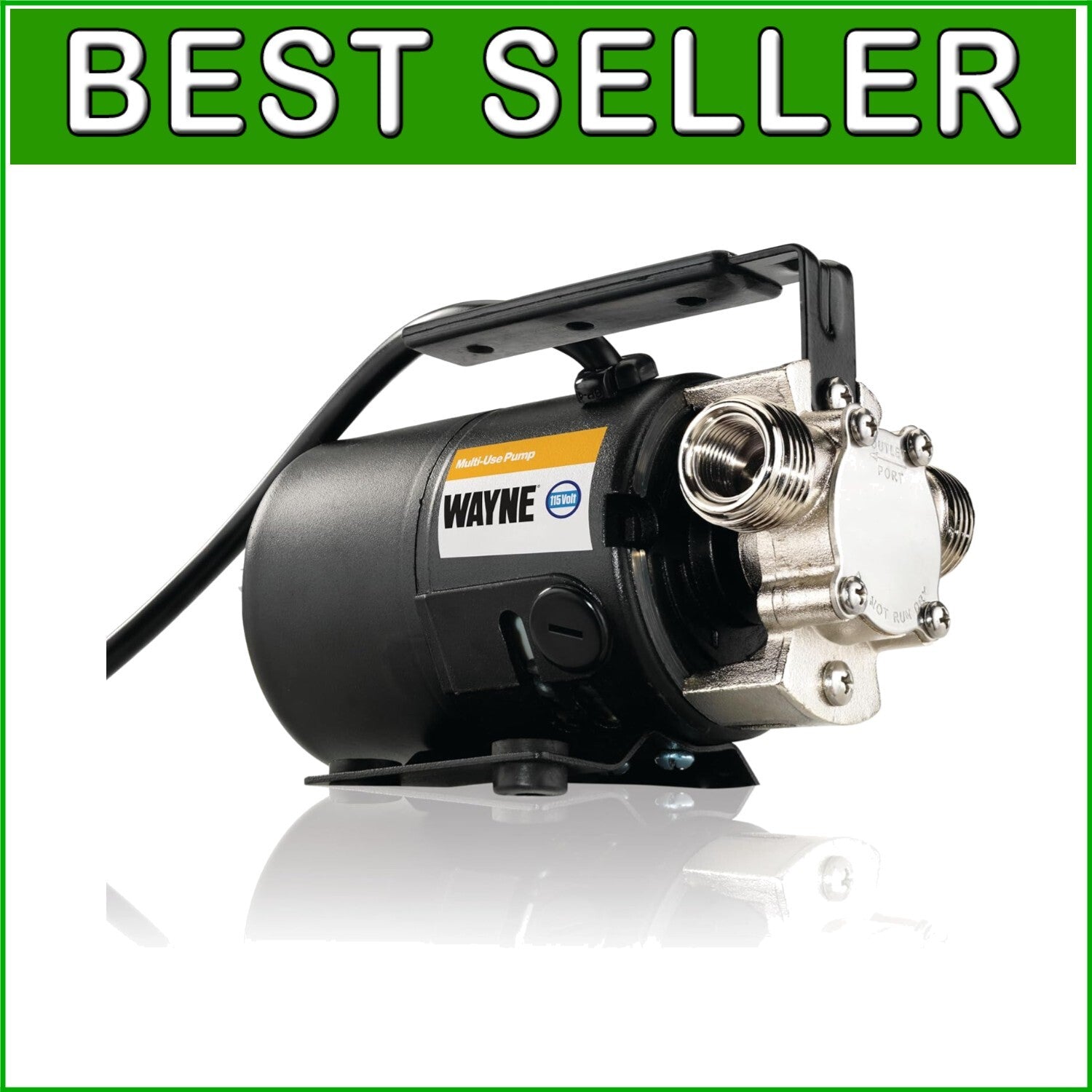 Durable 120V Transfer Pump - Portable, Lightweight with Suction Hose Included