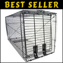 Load image into Gallery viewer, Durable 50 Inch Black Animal Trap - Capture Groundhogs, Coyotes Safely