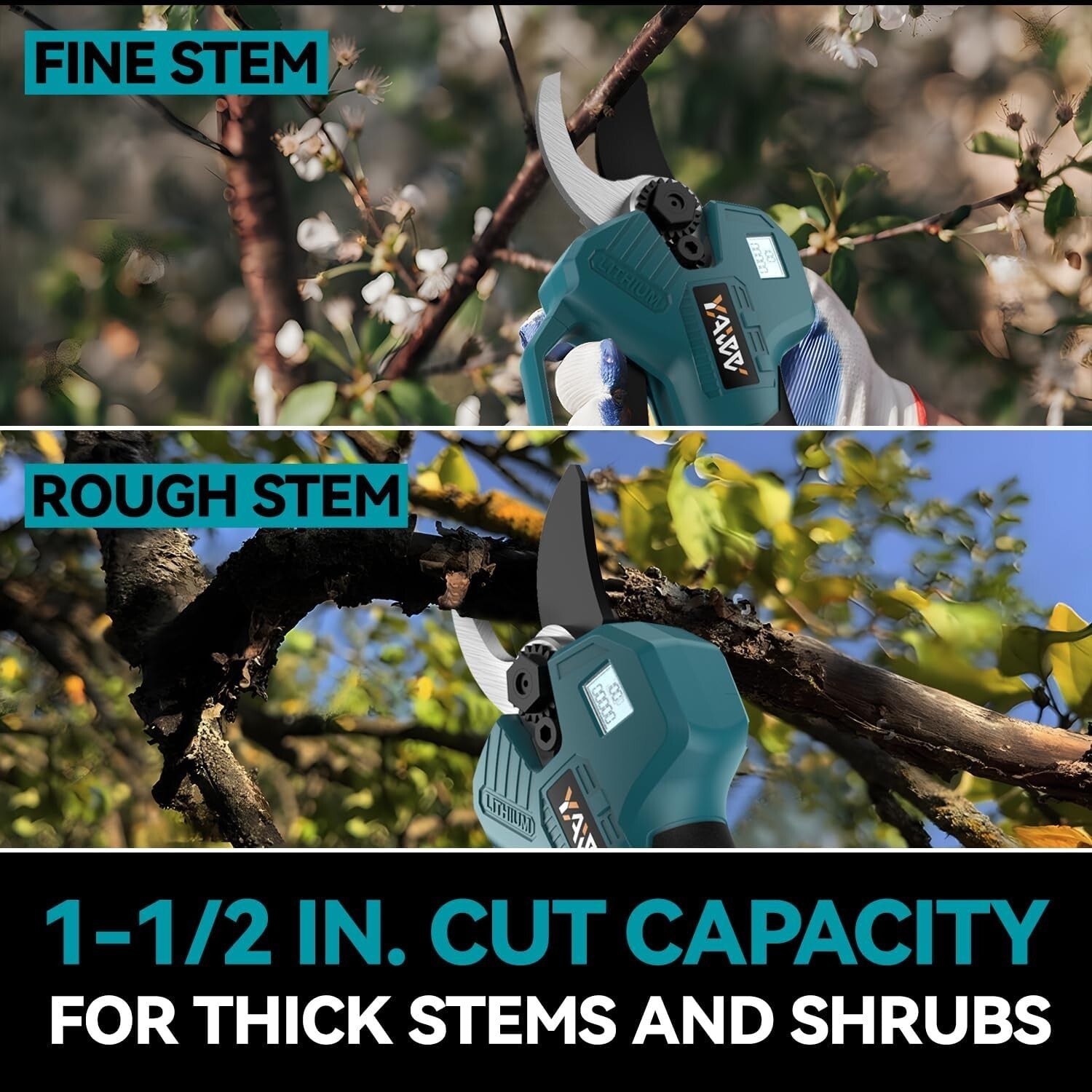 Lightweight Brushless Electric Pruning Shears - Fast 0.5s Trimming for Gardeners