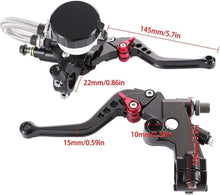 Load image into Gallery viewer, Universal 7/8" Motorcycle Brake Levers for Sport, Street, &amp; Dirt Bikes - Black
