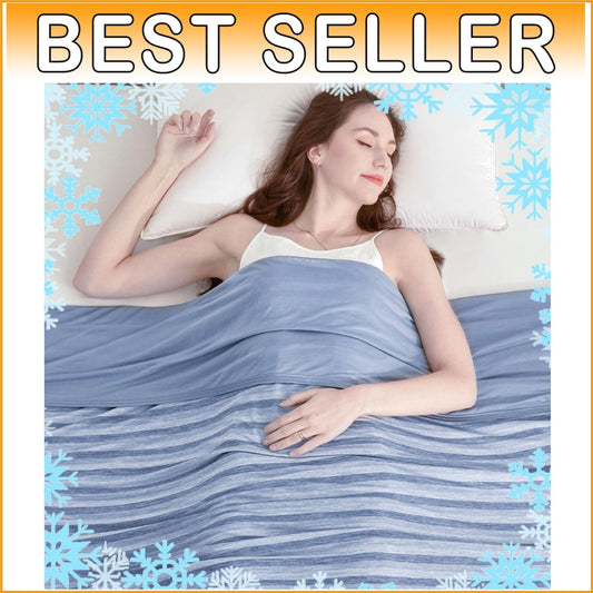 Breathable Double-Sided Cooling Blanket for Hot Summer Nights - Travel-Friendly