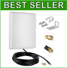 Load image into Gallery viewer, Outdoor 15dBi Dual-Band WiFi Antenna Kit with 10FT Cable for Seamless Streaming