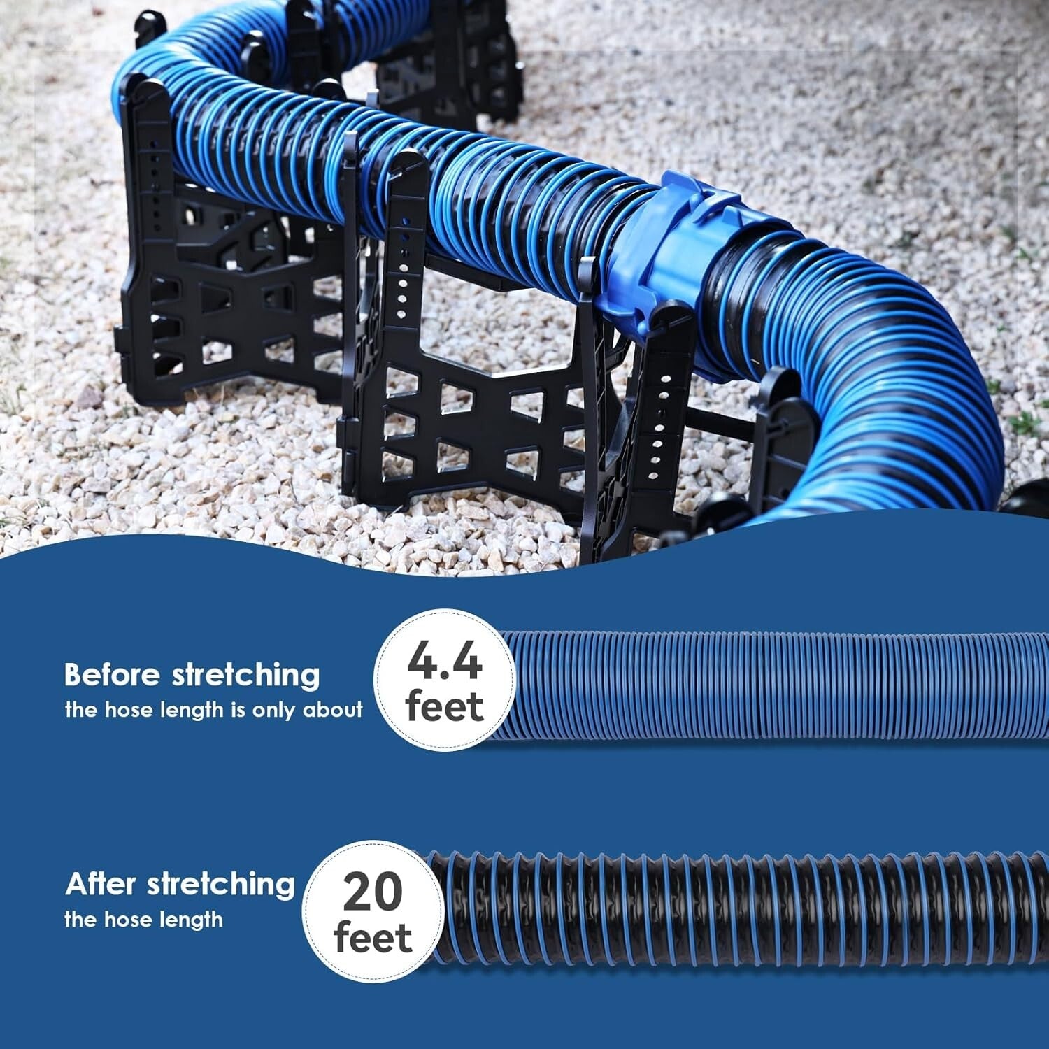 Durable 20 Ft RV Sewer Hose with Leak-Proof Design - Enhanced Camping Experience