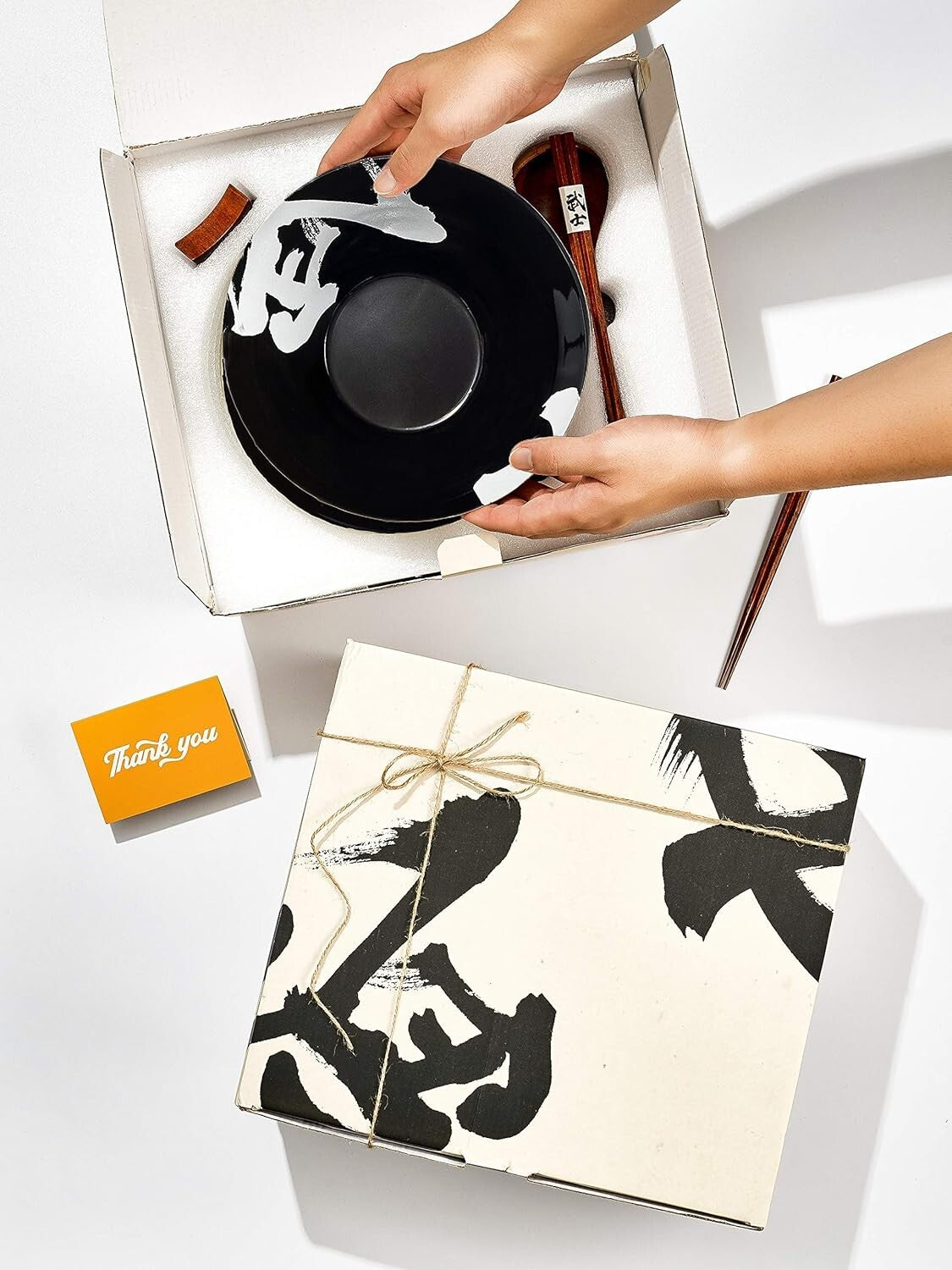 Microwave & Dishwasher Safe Large Ceramic Ramen Bowls - Elegant Japanese Set