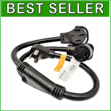 Load image into Gallery viewer, 3FT NEMA 14-30 Dryer Splitter Power Cord – 30 AMP, High-Quality Copper Design