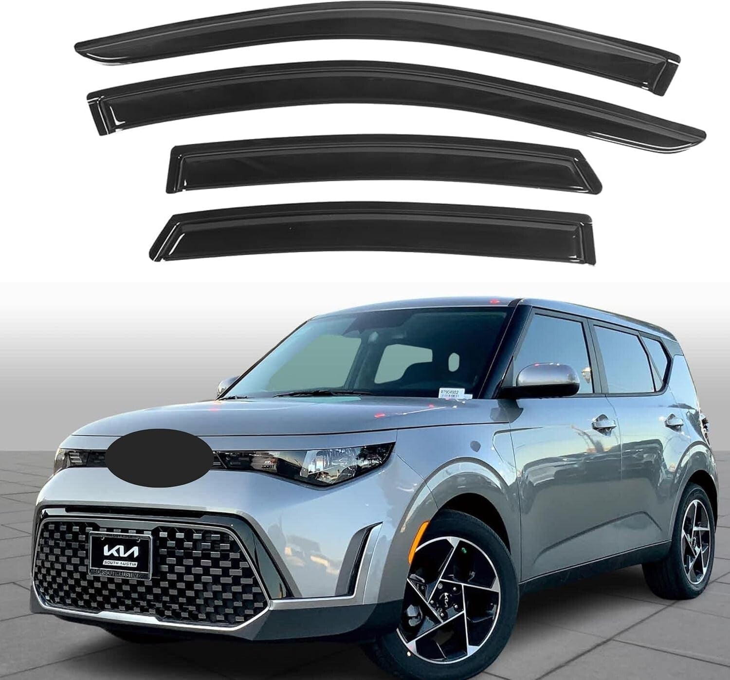 4PC Kia Soul Window Vent Deflectors (2020-2024) - Easy Installation & Stylish