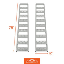 Load image into Gallery viewer, Lightweight 12" W x 78" L Aluminum Ramps with Treads - Perfect for Safe Loading