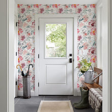 Load image into Gallery viewer, Removable Pink Floral Wallpaper for Bedrooms &amp; Bathrooms - Self-Adhesive
