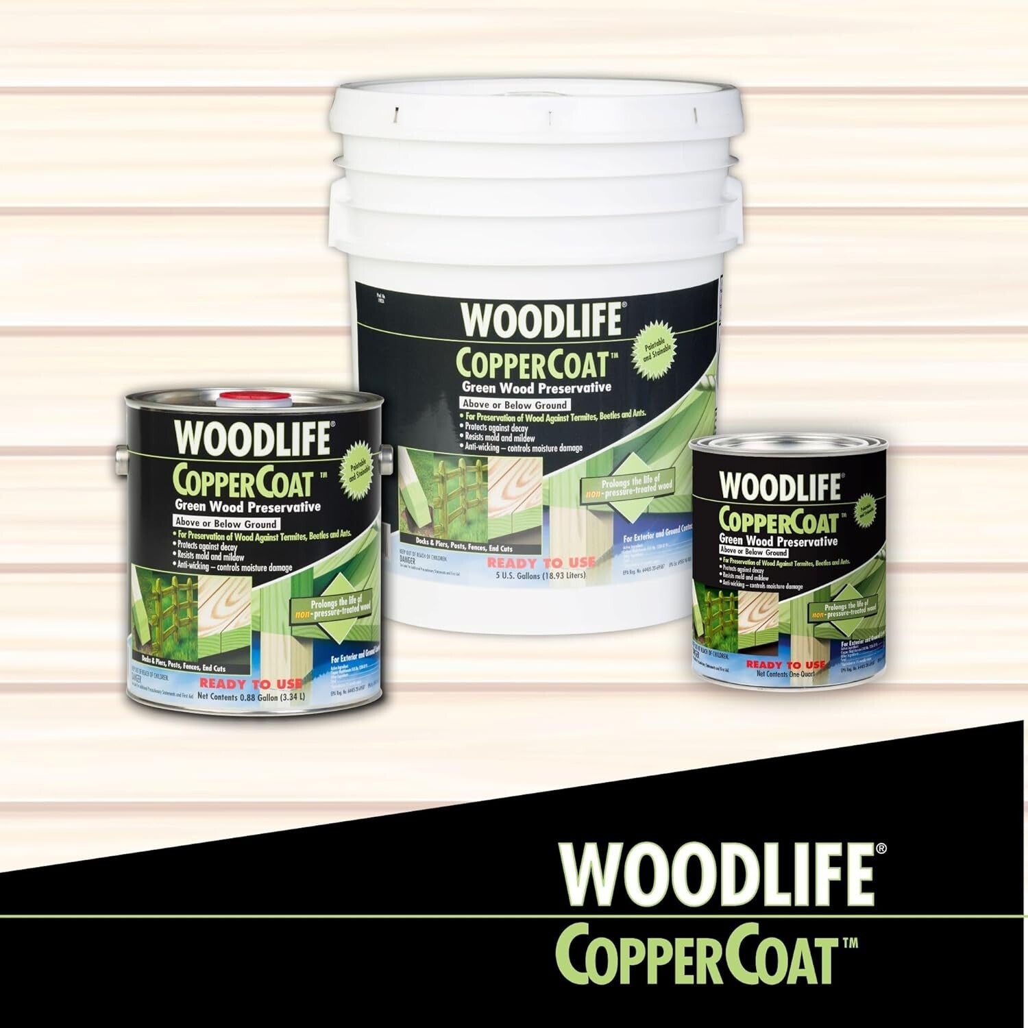 6-Pack EPA Registered Green Wood Preservative Quart for Long-Lasting Protection