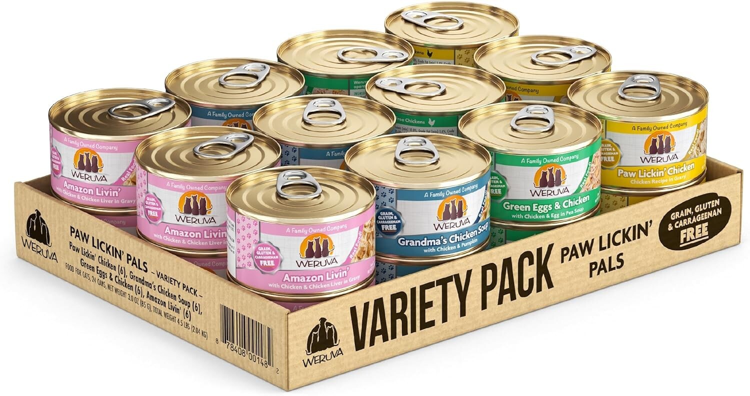 Paw Lickin' Pals Wet Cat Food Variety Pack - 24 Cans of Premium Nutrition