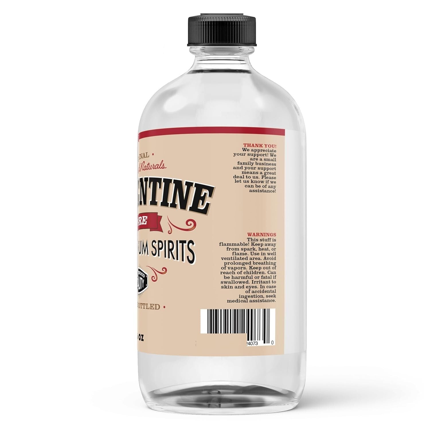 Eco-Friendly 16 Oz Pure Gum Spirits of Turpentine - Traditional Process