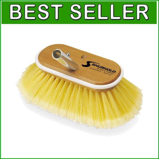 Attachable 6" Soft Bristle Deck Brush - Ideal for Fiberglass & Painted Surfaces