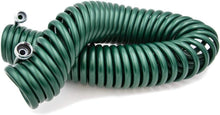 Load image into Gallery viewer, Self-Coiling 3/8-Inch Garden Hose, Drinking Water Safe &amp; Tangle-Free - Green