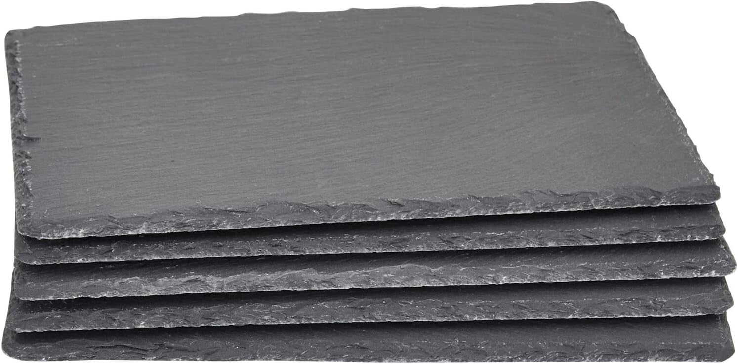 Durable Mini Slate Serving Boards - Set of 6 with Chalk for Personalized Appeal