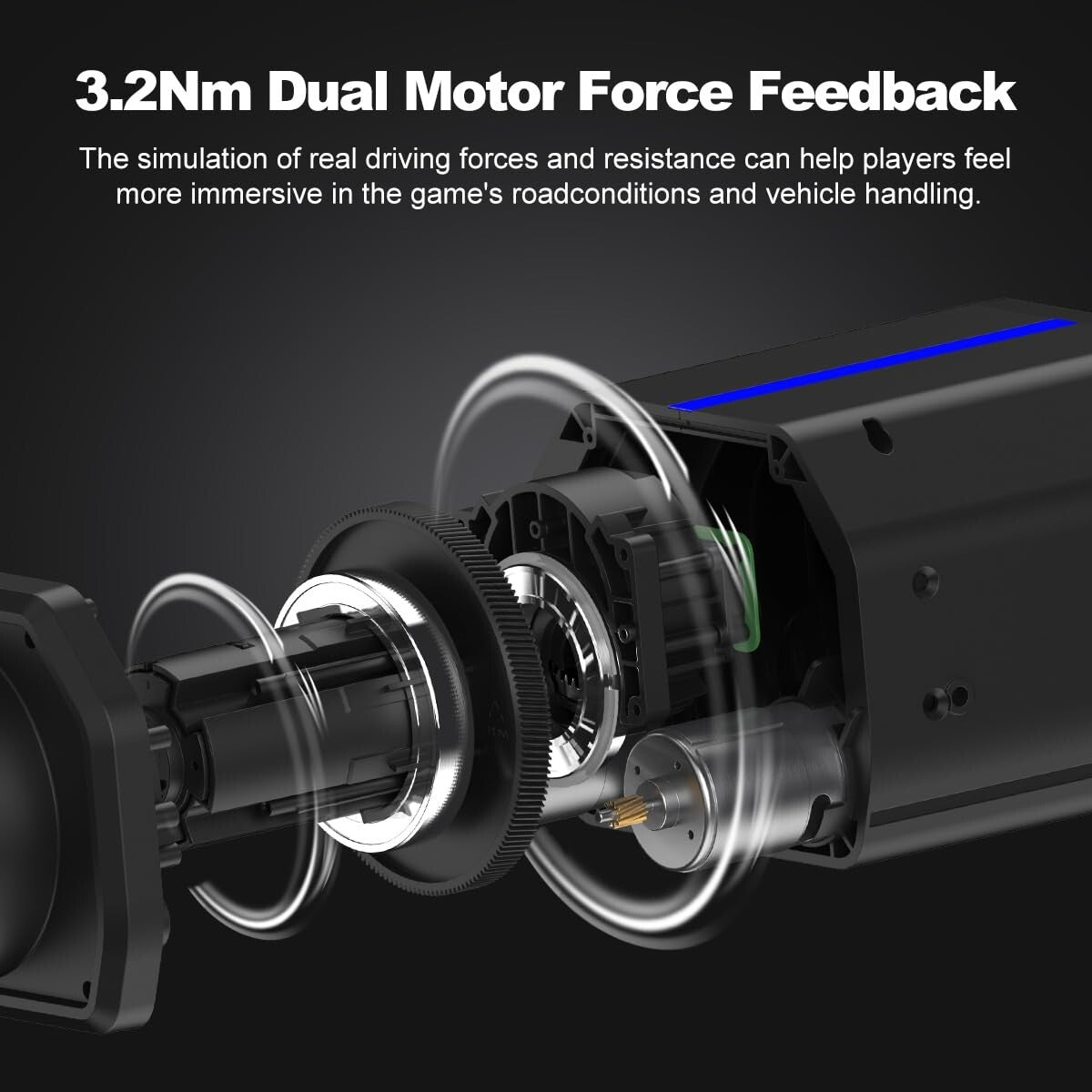 Immersive V99 Racing Wheel with 11.8-inch Grip & Multi-Platform Compatibility